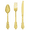 Gold Cutlery, variant on Goodluck Vintage Gold Rim Disposable Plastic Dinnerware Set 100 Count 10.25 Inch Dinner and 7.5 Inch Dessert Plates