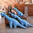 thumbnail image 2 of 100cm Giant Simulation Dinosaur Plush Toys Cartoon Diplodocus Plush Pillow Cute Stuffed Toy Dolls Children Boys Birthday Gift, 2 of 5