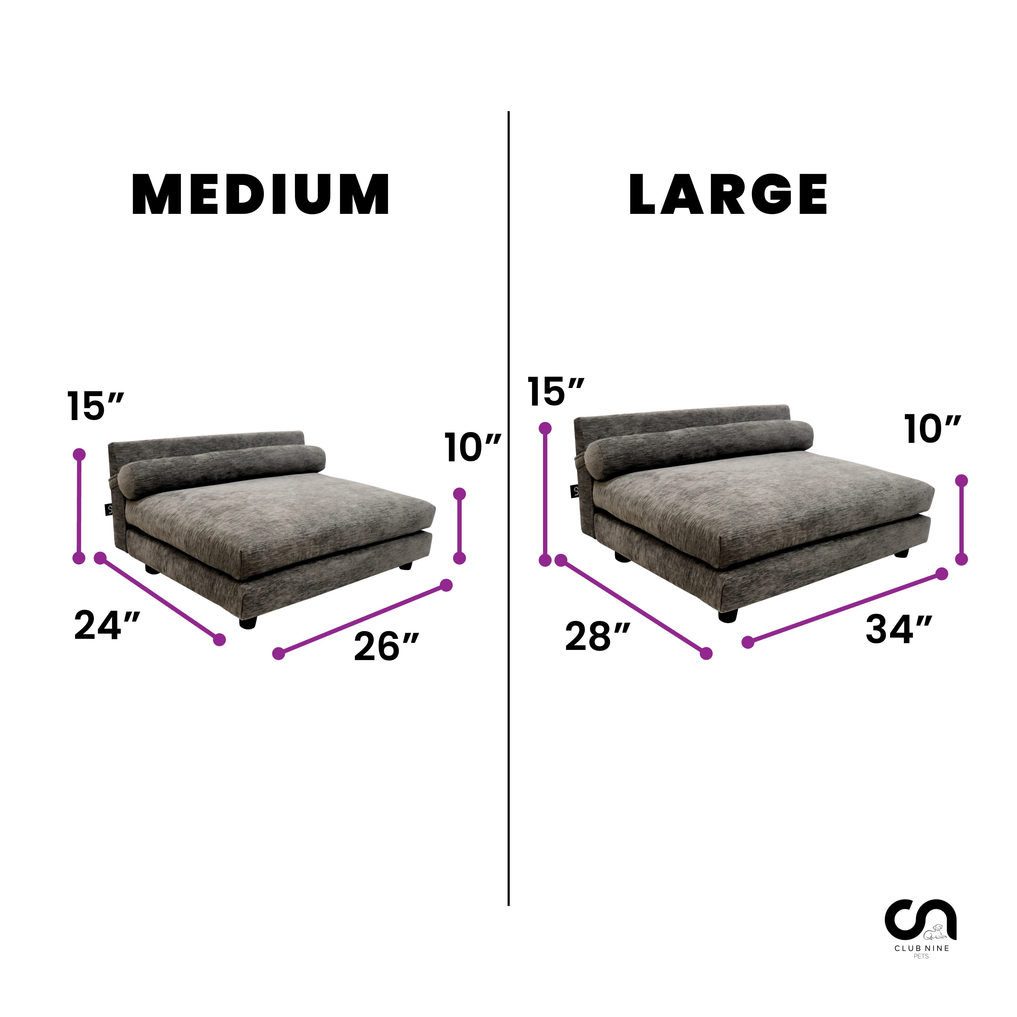 Club Nine Pets Roma Orthopedic Dog Bed, Elevated, Large, Brown.