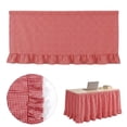 thumbnail image 2 of 6 Ft Table Skirt, Ruffled Checkered Table Cover, Buffalo Plaid Table Skirt, Gathered Tablecloth Skirt, Teacher Desk Skirt, Grid Pattern Table Drape for Banquet & Farmhouse Decoration, 2 of 5
