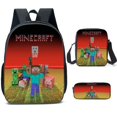 thumbnail image 1 of My World Cartoon Student Schoolbag Three-piece Set, Game Surrounding Backpack, Free Size-week, 1 of 4