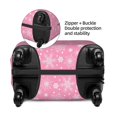thumbnail image 2 of Susaid Snowflake pink backgrounds Print Elastic Washable Suitcase Cover with Hidden Zipper, Fits 18-32 Inch Luggage for Protection During Travel-X-Large, 2 of 7