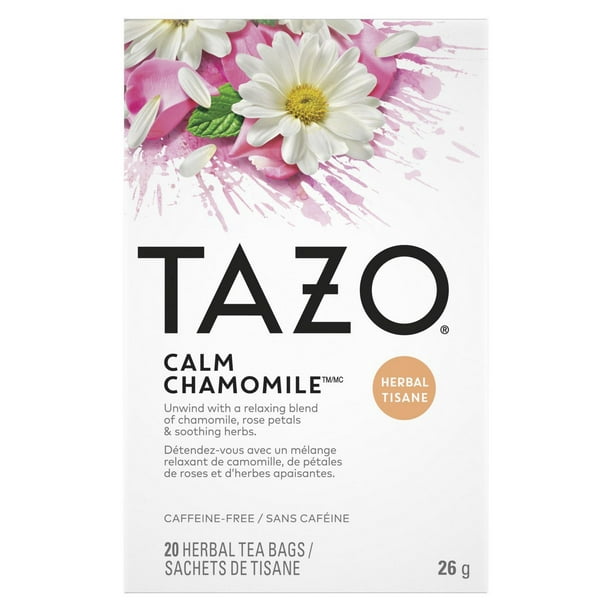 Tisane pour une boisson appaisante Tazo Chamomile Paquet de 20