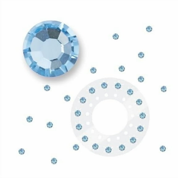 blinger® Crystal Women Refill Pack | 75 Hair Safe Glass Crystals for Everyday Glam | | Aquamarine 4 mm | Gem Stamper Not Included