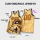 thumbnail image 3 of Camisetas de baloncesto BASKETMAN para hombre, con estampado de animales por sublimación completa, personalizables, con nombre del equipo, número y logotipo, chándales para hombre, 3 of 5