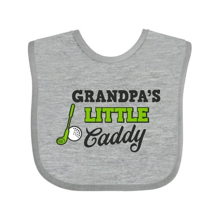 

Inktastic Grandpas Little Caddy with Golf Club and Ball Gift Baby Boy or Baby Girl Bib