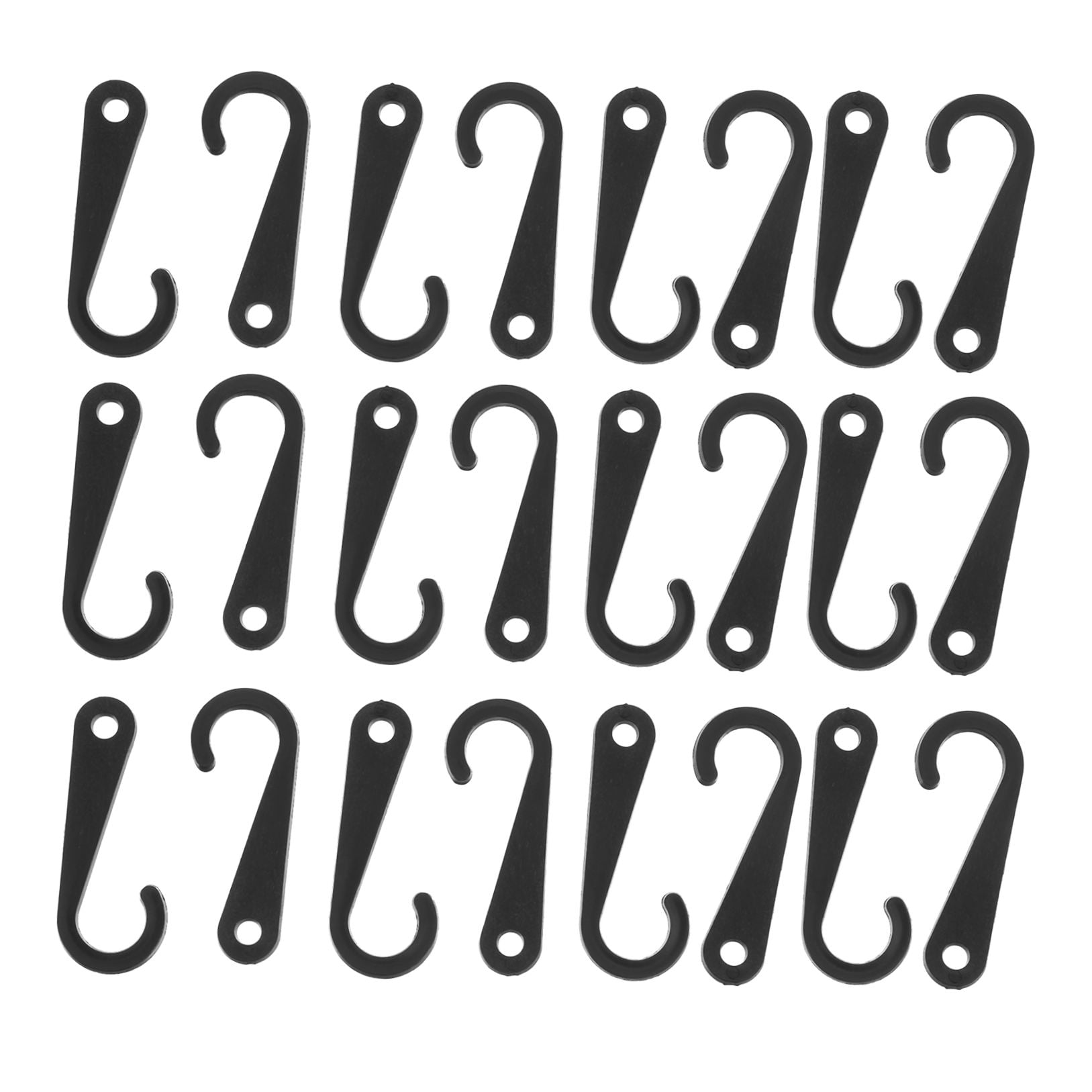 FRCOLOR 500pcs Sock Display Hooks Black Reusable Plastic J Hook Pothook Hanger Underwear Sock Hooks Plastic J Hooks for Sock Hat Gloves