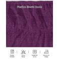 thumbnail image 5 of Purple Burlap Texture Bed Skirt Cal King Size, Farmhouse Vintage Purple Wrap Around Bed Skirting with Adjustable Elastic Strap, Dust Ruffled Pleated Bedskirts 16 Inch Drop for Bedroom Cal King Beds, 5 of 9