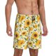thumbnail image 2 of Balery Beautiful Countryside Sunflower Pantalones cortos de pijama de punto de algodón para hombre con cinturilla y bolsillos-XX-Large, 2 of 6