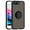 Black, variant on For iPhone 8 Plus / iPhone 7 Plus Transparent Slim Matte Colored Frame Shockproof Hybrid Ring Stand Magnet Car Mount