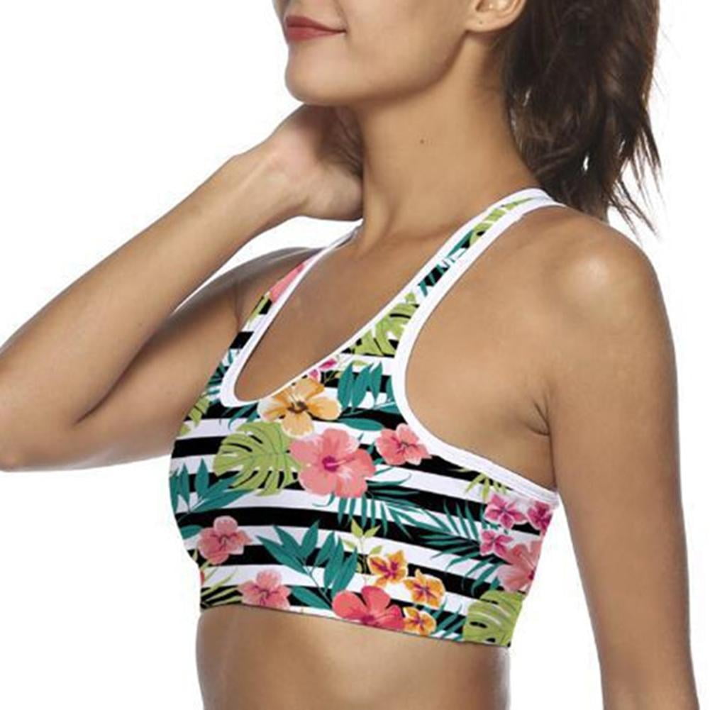 floral print sports bra