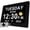 7" Hd Black, variant on Digital alarm clock with voice chime, 20 customizable reminders, 10 levels of night dimming, and date/day/date calendar display; suitable for seniors and those with dementia - 7-inch.