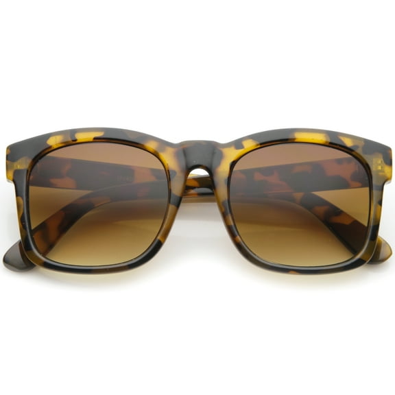 sunglassLA - Classic Oversized Bold Horn-Rimmed Frame Square Sunglasses - 53mm