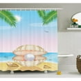thumbnail image 1 of Ambesonne Shell on Beach Shower Curtain Set, 1 of 1