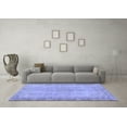 thumbnail image 3 of Ahgly Company Indoor Square Oriental Blue Modern Area Rugs, 7' Square, 3 of 4