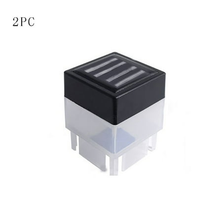 

CHMORA 2pc Solar Powered Outdoor LED Square Fence Light Garden Post Lamp