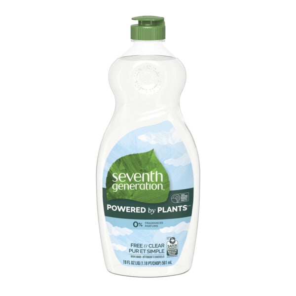 Seventh Generation Dish Soap Liquid Free & Clear, 19 oz