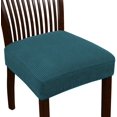 thumbnail image 1 of Stretch Jacquard Chair Seat Covers Seat Covers for Dining Room Chair Covers Chair Seat Slipcovers Removable Washable Chair Seat Cushion Slipcovers for Dining Room (4 Pack, Deep Teal), 1 of 7