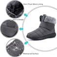 thumbnail image 2 of CHICVOMEY Winter Boots for Women Fur Lined Warm Snow Boots with Velcro Strap Comfortable Outdoor Waterproof Ankle Boots, 2 of 7