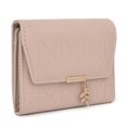 thumbnail image 5 of UTO Small Wallet for Women PU Leather Leaf Pendant Bifold Purse Card Holder Zipper Pocket Short Wallet(Light Pink), 5 of 7