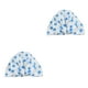 thumbnail image 2 of Yuarrent Gorros de ducha Estampado de flores Impermeable Reutilizable Banda elástica Dobladillo Cubierta Colorido Gorro Sombrero Accesorios de baño punto azul 2piezas Yuarrent CBP389120, 2 of 6