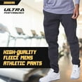 thumbnail image 3 of Ultra Performance 3 Pack Mens Open Bottom Sweatpants with Pockets, Casual Sweatpants for Men, 3 of 5