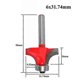 thumbnail image 2 of 5Pcs 6mm Corner Round Over Router Bit with Cleaning Milling Cutter for Wood Woodworking Tool, 2 of 5