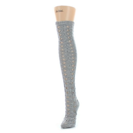 

MeMoi Linear Loop Chunky Knit Over The Knee Warm Socks - Mens - Male