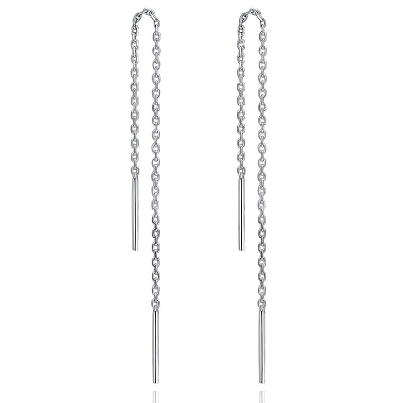 Junsice silver gold Earrings For Women Dangle Earrings Wire Drop Dangle Earrings Minimalism Dipped Long Chain Earring