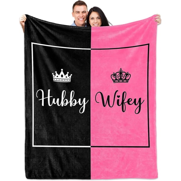 LHSHID Wedding Gifts for Couples Wife Anniversary Blanket Flannel Soft and Comfortable Anti static Bed Sofa Blanket 60x80in