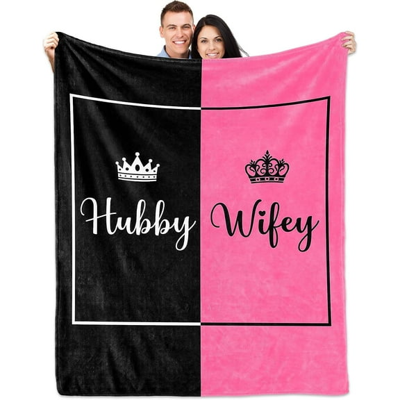 LHSHID Wedding Gifts for Couples Wife Anniversary Blanket Flannel Soft and Comfortable Anti static Bed Sofa Blanket 40x50in