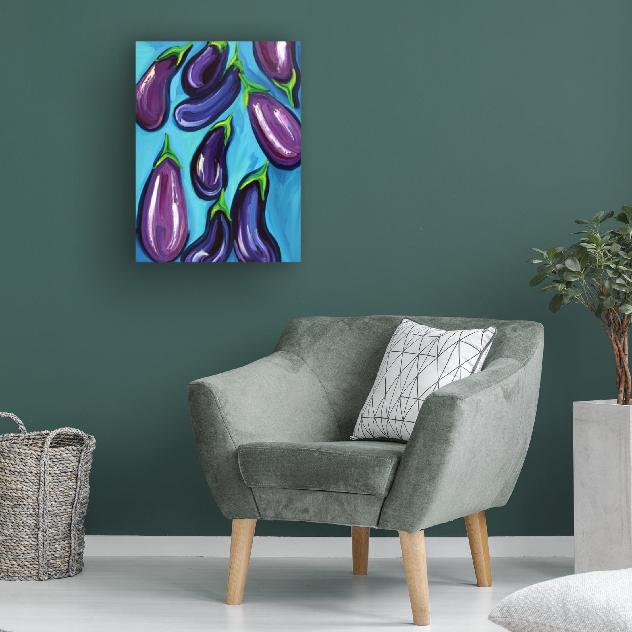 Trademark Fine Art Alice Straker  Aubergines Rain Canvas Wall Art
