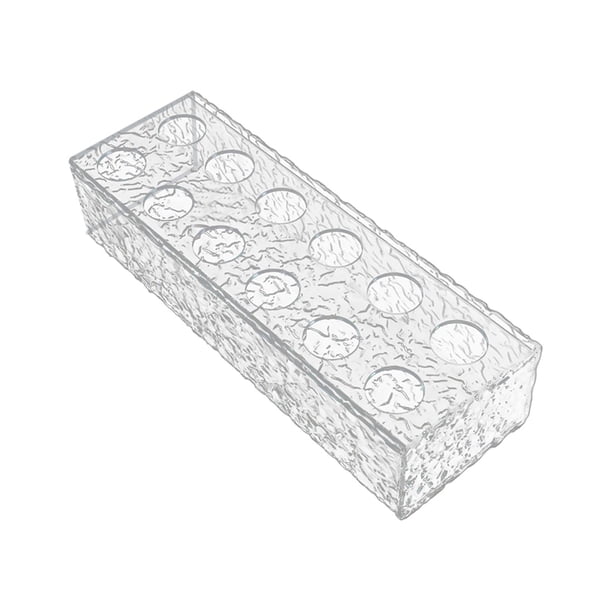 Florero de acrílico Florero de arreglo floral de acrílico Florero Titular de flores Floreros rectangulares largos Centros de mesa para oficina 12 hoyos