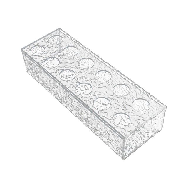 Jarrón de flores de acrílico, accesorio para fotos, soporte para flores, jarrón rectangular largo, jarrones de acrílico 12 hoyos