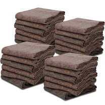 HomGarden 24 Pack Textile Moving Packing Blankets 54 x 72 Inches (21 lb/dz), Shipping Furniture Pads, Short Term Moves & Storage, Brown