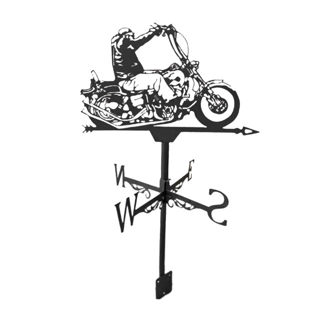 Estatuil de Animal de hierro, indicador práctico de dirección d, de , herramienta de medición de jardín - Motocicleta Sunnimix Veleta
