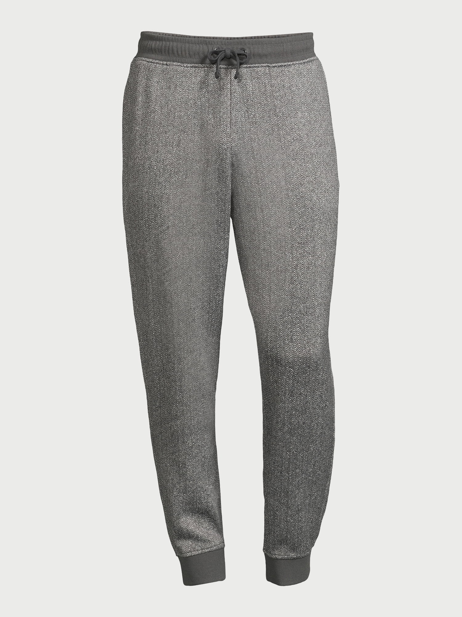 Free Assembly Men's Fleece Herringbone Sweatpants, 30-1/2" Inseam, Sizes XS-3XL