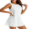 thumbnail image 4 of PENGXIANG Femmes Décontractée Sans Manches Débardeur Robe d'Été Licol de Lin de Plage Sundress, 4 of 6