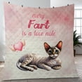 thumbnail image 4 of Every Fart is Love Note Devon Rex Guilty Face Happy Valentine's Quilt Blanket Cat Lover Kitten Owner Gifts Cozy Comforter Throw Blanket - 01016, 4 of 5