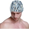 thumbnail image 2 of FYBTO Swimming Cap FYBTO Art Stripes and Teals Adult FYBTO Polyester, 2 of 4