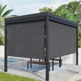 thumbnail image 2 of Vicllax Outdoor Patio Blinds Sun Shades Spring Roller Shade with Valance for Patio, Gray, 8'Wx8'H, 2 of 9