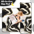thumbnail image 4 of Black and Gold Marble Pattern Teens Toddler Nap Mat with Pillow, Sleeping Mat Bag for Preschool Daycare 50"x20", 4 of 4