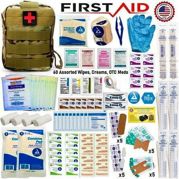 First Aid Survival Kit - Medical Trauma Kit IFAK EMT - Bug Out Bag - Molle Bag