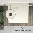 thumbnail image 6 of Homiyad 10' x 10' Outdoor Pergola Gazebo, Garden Sun Shade Shelter with Metal Frame for Porch, Patio, Deck, Backyard, Cream, 6 of 8