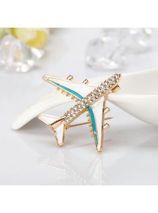SaiDian Airplane Brooch Pin Plane Smile Small Aircraft Brooch Lapel Pins Collar Badge for Backpack Shirt Bag Accessories
