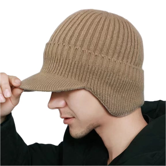 Men Satin Lined Knit Beanie Hat Winter Hats for Women Men Silk Lining Soft Slouchy Warm Cuffed Beanie Hat