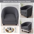 thumbnail image 3 of CHUNTIAN 2 Piece Club Chair Slipcover Stretch Barrel Chair Covers Solid Tub Chair Slipcovers Soft Armchair Covers Removable Furniture Protector Arm Chair Cover for Living Room,Green, 3 of 5