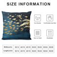 thumbnail image 5 of Fenyluxe Fish Ocean Gold Foil Pillow Cushion Covers Square Design for Sofa Couch Bedroom Car Chair Home Decor 1PC 20x20in, 5 of 5