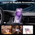 thumbnail image 4 of for iPhone 12 Pro Max Case with Magnetic Invisible Ring Stand [Compatible with Magsafe] [Military Grade Drop Protection] Shockproof Translucent Matte Slim Phone Case for Women Men, Purple, 4 of 7
