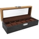 thumbnail image 1 of Organizador Caja De Reloj Caja De Almacenamiento De Exhibición De 6 Ranuras De Madera Maciza Organizador Vintage Clásico Simple, 1 of 7